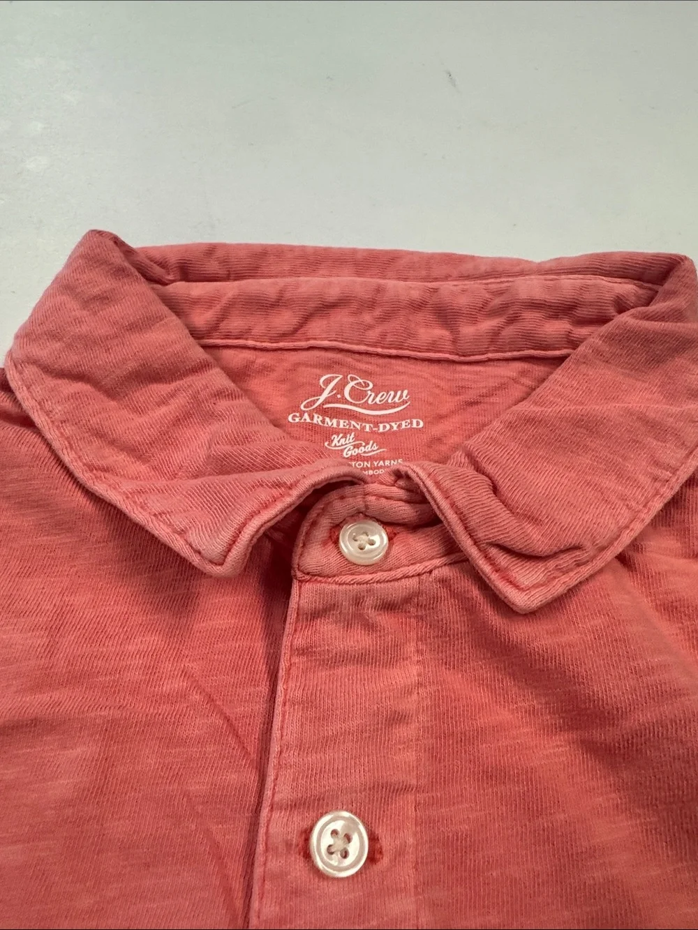 J. Crew Men's Coral-Pink Short Sleeve Polo